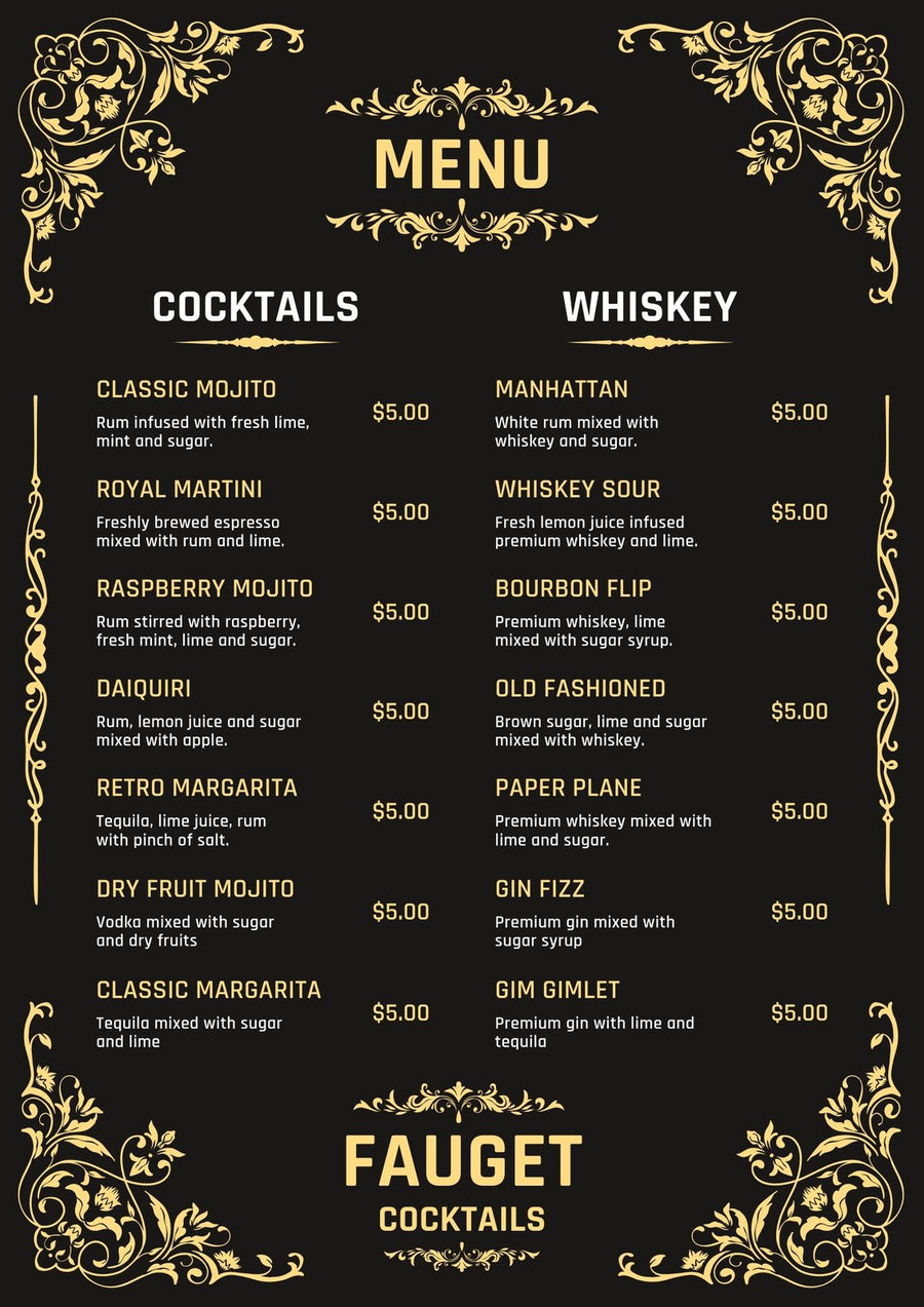 Custom Branded Menu & Stationery - Event Design Package